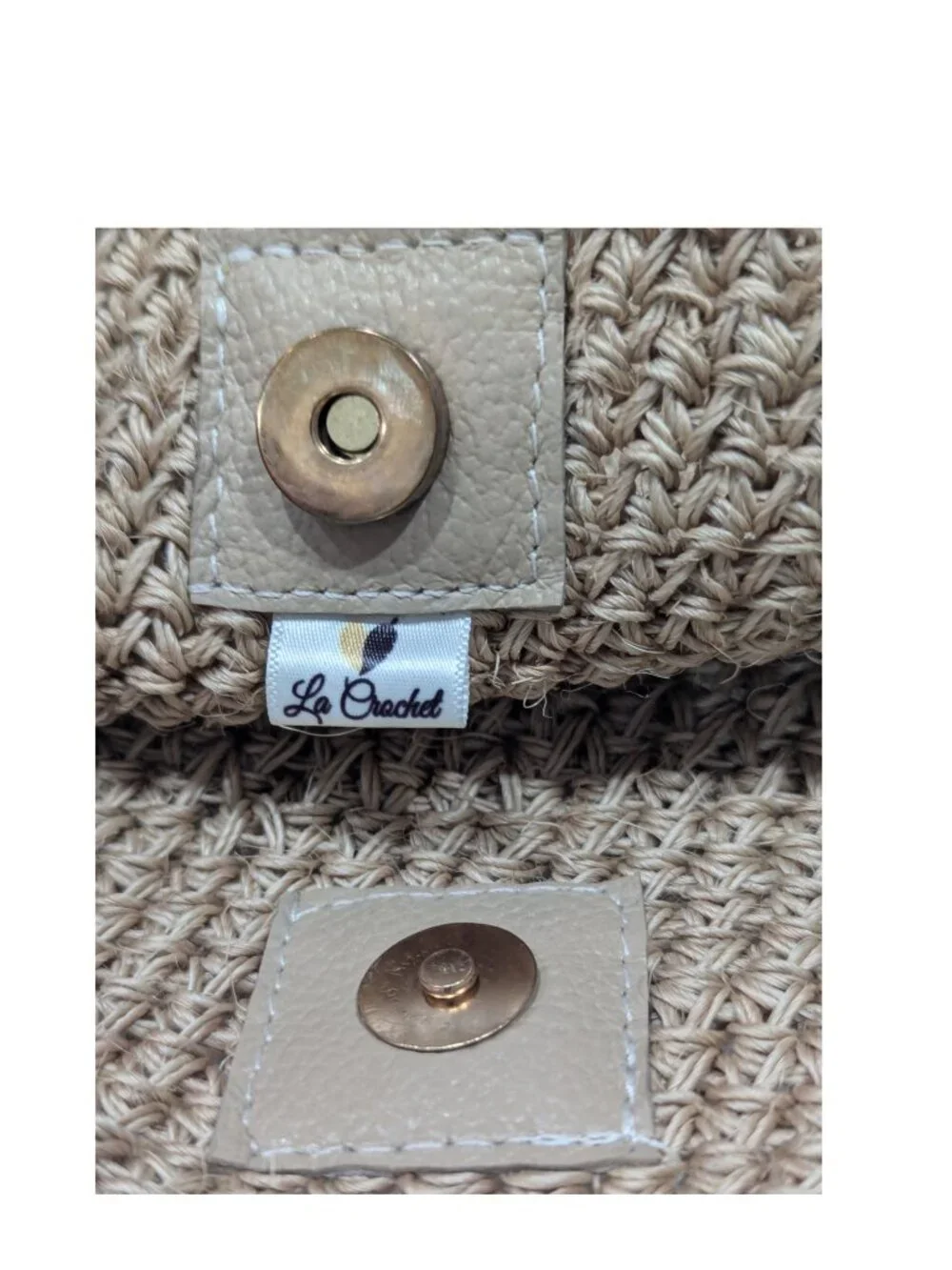 Natural Beige Jute Style Crochet Woven Shoulder Bag Boho Summer Purse